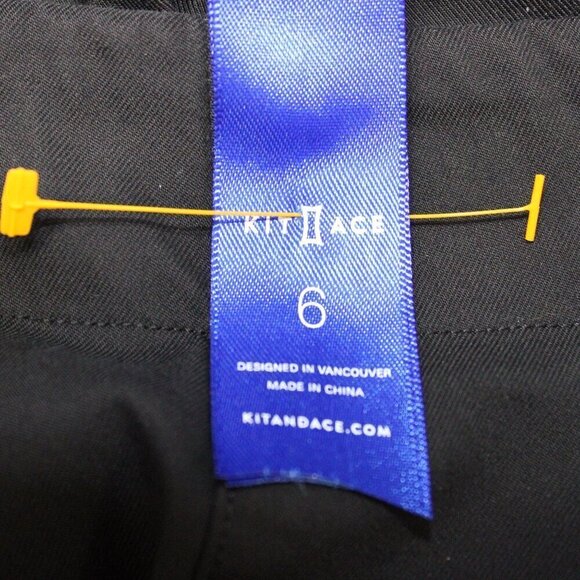 3/$30 Kit & Ace Size 6 Skinny Trousers Two Tone Black with Navy Blue Side Panels - Picture 4 of 4